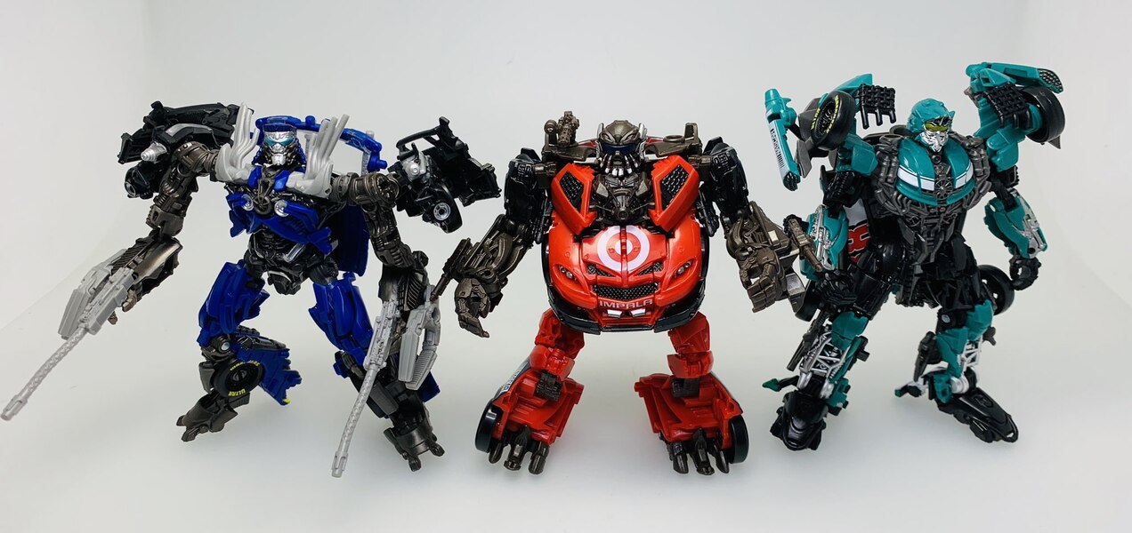 Trasnformers Wreckers Roadbuster, Leadfoot, Topspin Official InHand Images